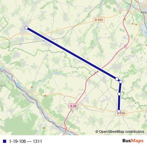 1-19-106 bus Line Map