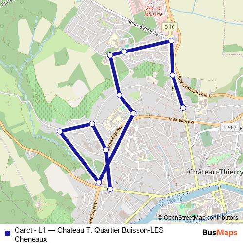 Carct - L1 bus Line Map