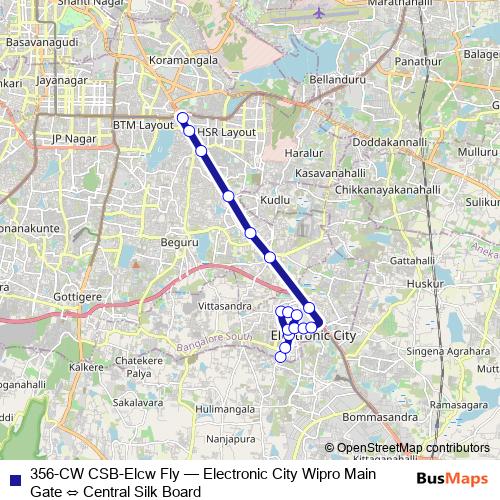 356-CW CSB-Elcw Fly bus Line Map