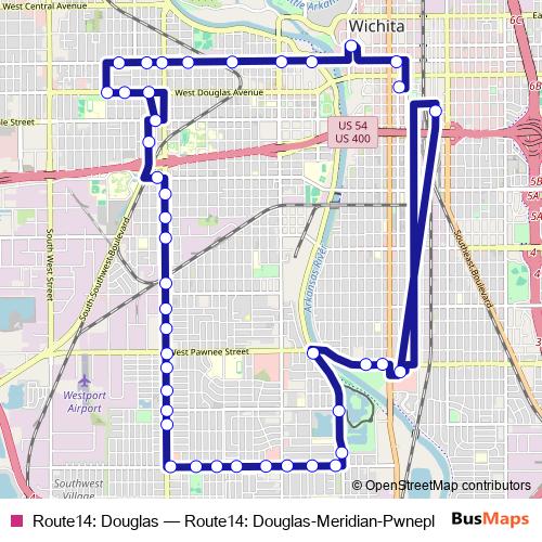 Route14: Douglas bus Line Map