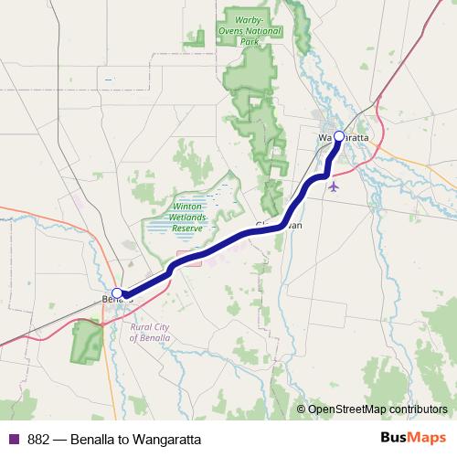 882 bus Line Map