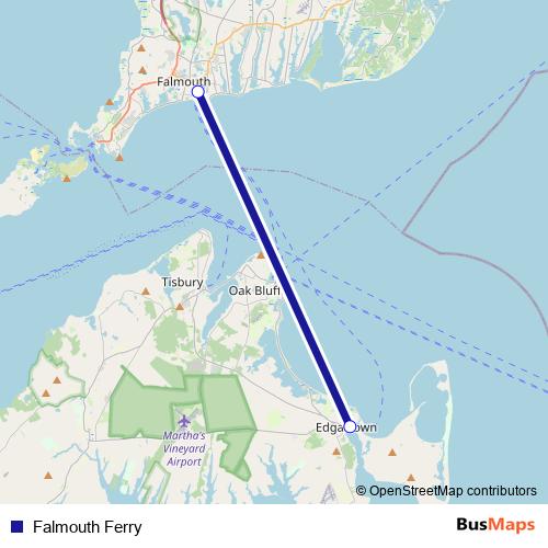 Falmouth Ferry ferry Line Map