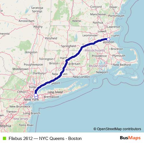 Flixbus 2612 bus Line Map