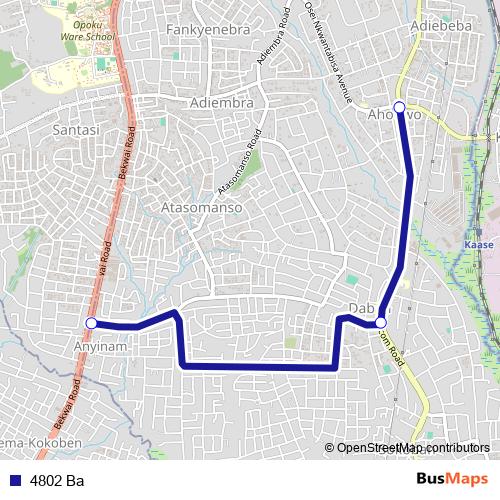 4802 Ba bus Line Map