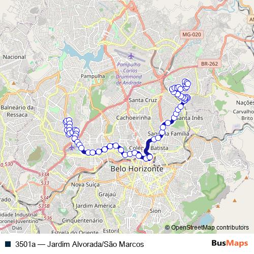 3501a bus Line Map