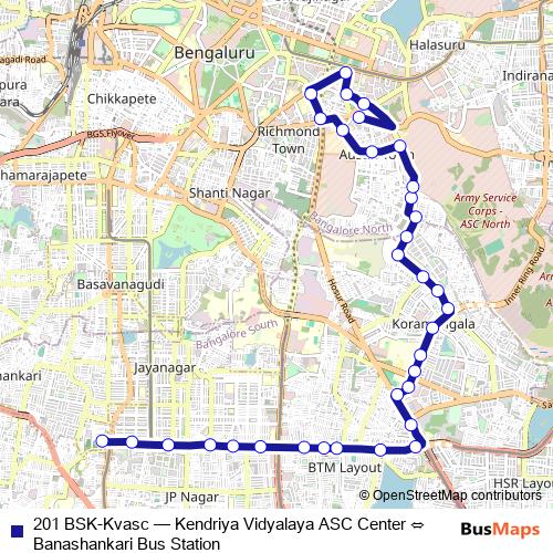 201 BSK-Kvasc bus Line Map