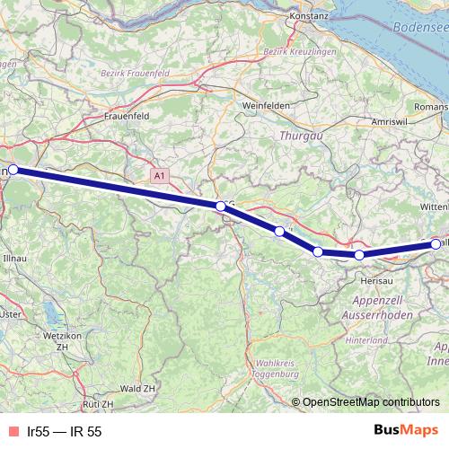 Ir55 rail Line Map