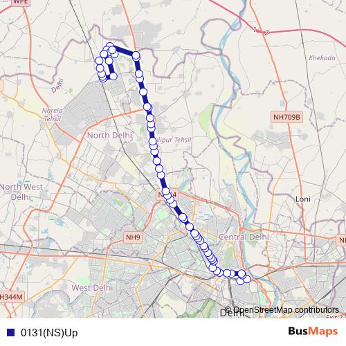 0131(NS)Up bus Line Map