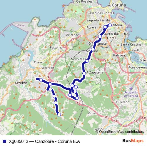 Xg635013 bus Line Map