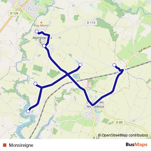 Monsireigne bus Line Map