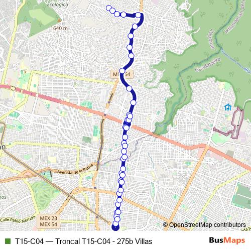 T15-C04 bus Line Map