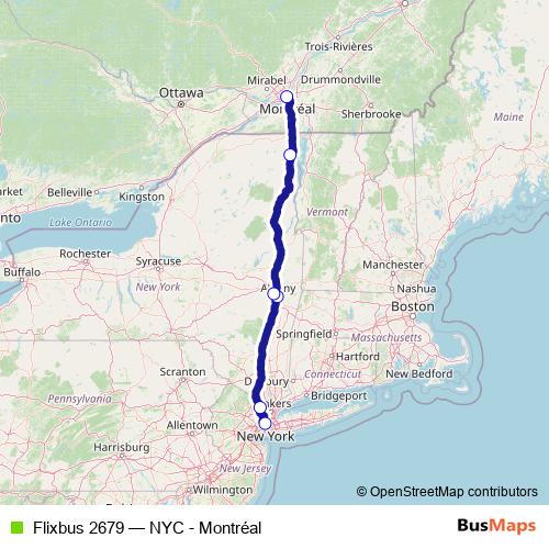 Flixbus 2679 bus Line Map