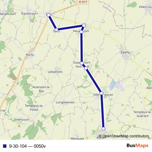 9-30-104 bus Line Map