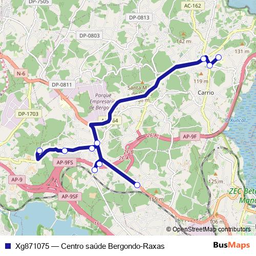 Xg871075 bus Line Map