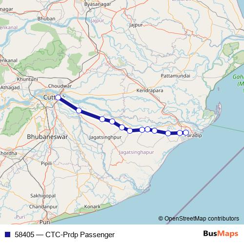 58405 rail Line Map