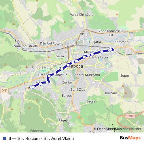 6 trolleybus Line Map