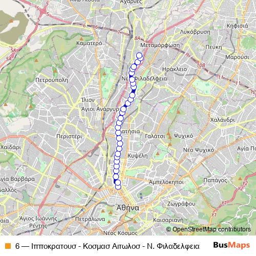 6 trolleybus Line Map