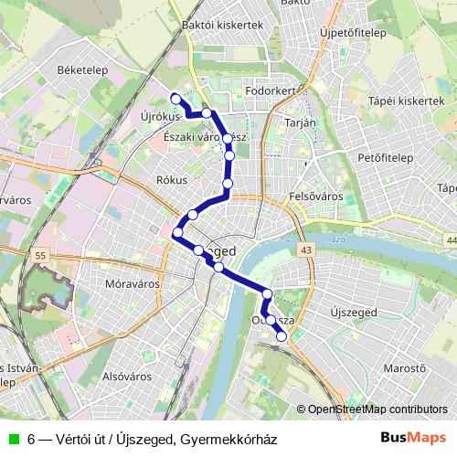 6 trolleybus Line Map