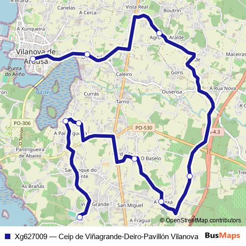Xg627009 bus Line Map