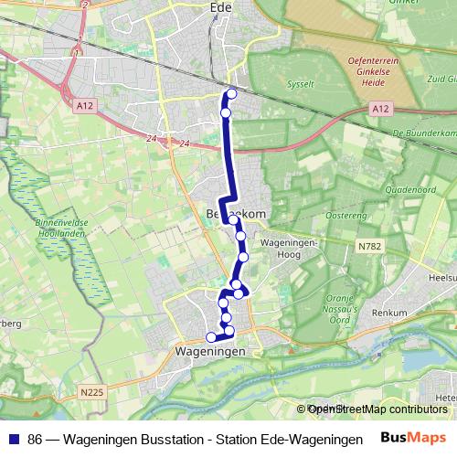 86 bus Line Map