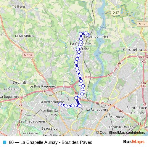86 bus Line Map