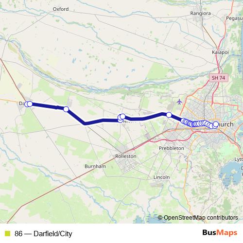 86 bus Line Map