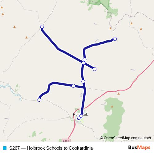 S267 bus Line Map