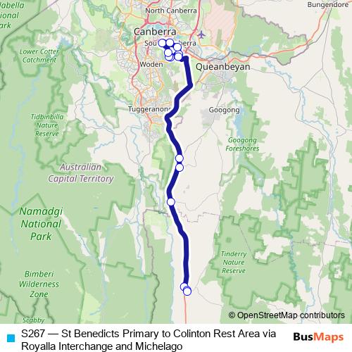 S267 bus Line Map