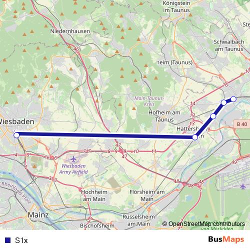 S1x bus Line Map