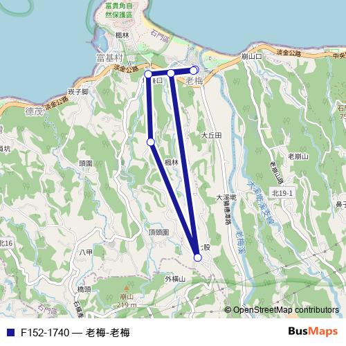 F152-1740 bus Line Map