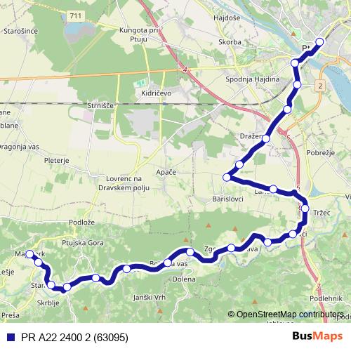 PR A22 2400 2 (63095) bus Line Map