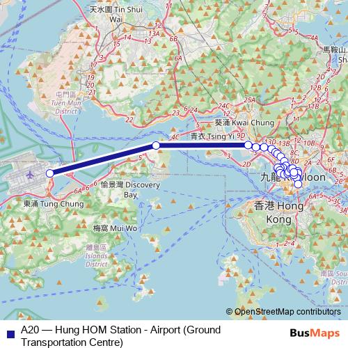 A20 bus Line Map