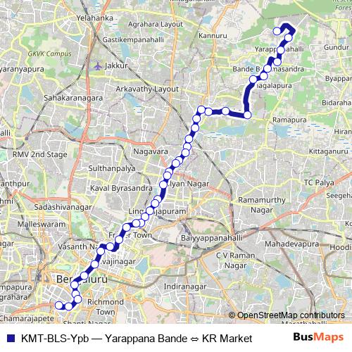 KMT-BLS-Ypb bus Line Map