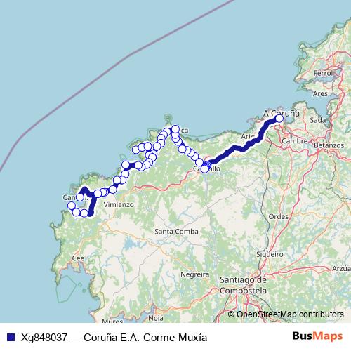 Xg848037 bus Line Map