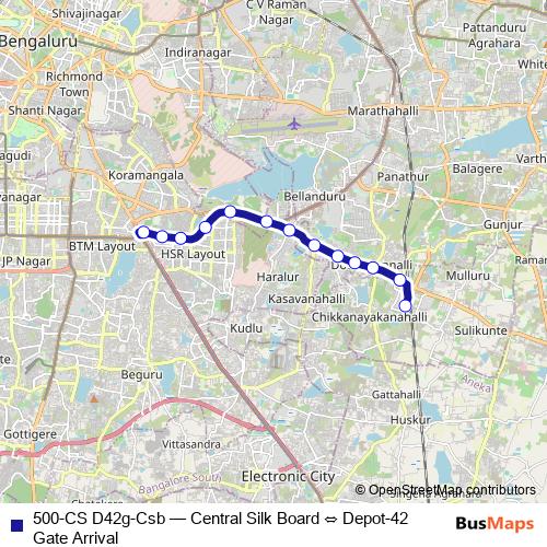 500-CS D42g-Csb bus Line Map