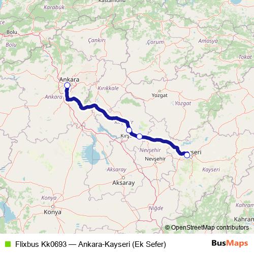 Flixbus Kk0693 bus Line Map