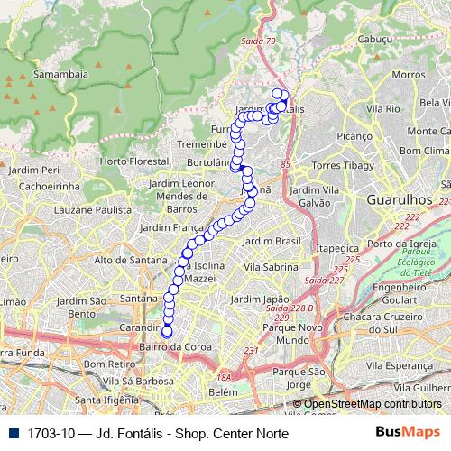 1703-10 bus Line Map