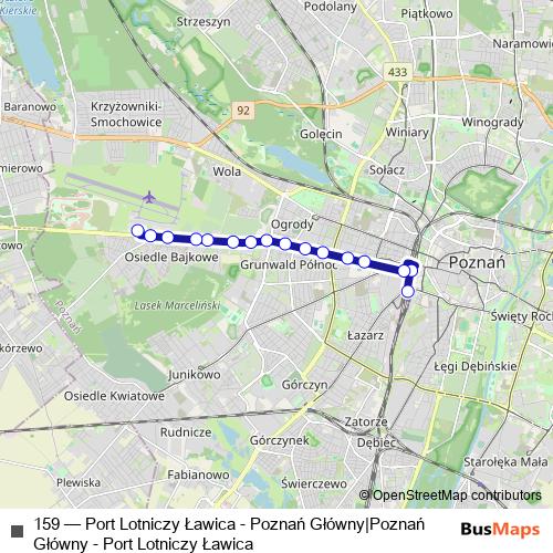 159 bus Line Map