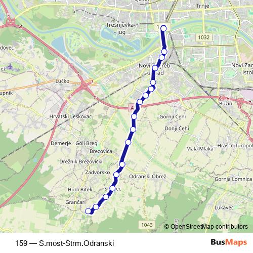 159 bus Line Map