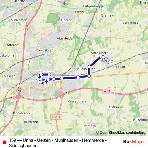 159 bus Line Map