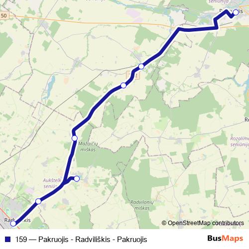 159 bus Line Map