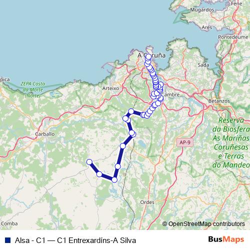 Alsa - C1 bus Line Map