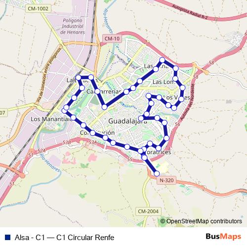 Alsa - C1 bus Line Map