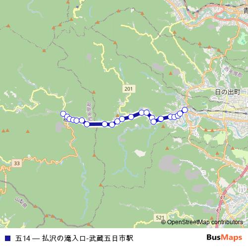 五14 bus Line Map
