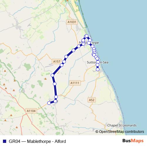 GR04 bus Line Map