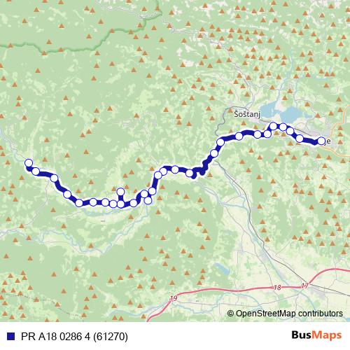 PR A18 0286 4 (61270) bus Line Map