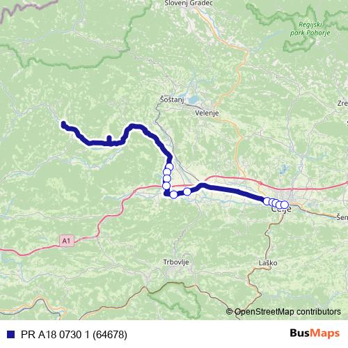 PR A18 0730 1 (64678) bus Line Map