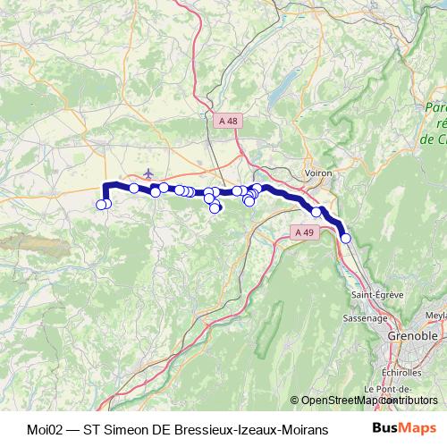 Moi02 bus Line Map