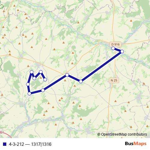 4-3-212 bus Line Map