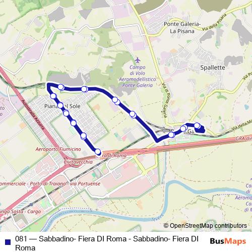 081 bus Line Map